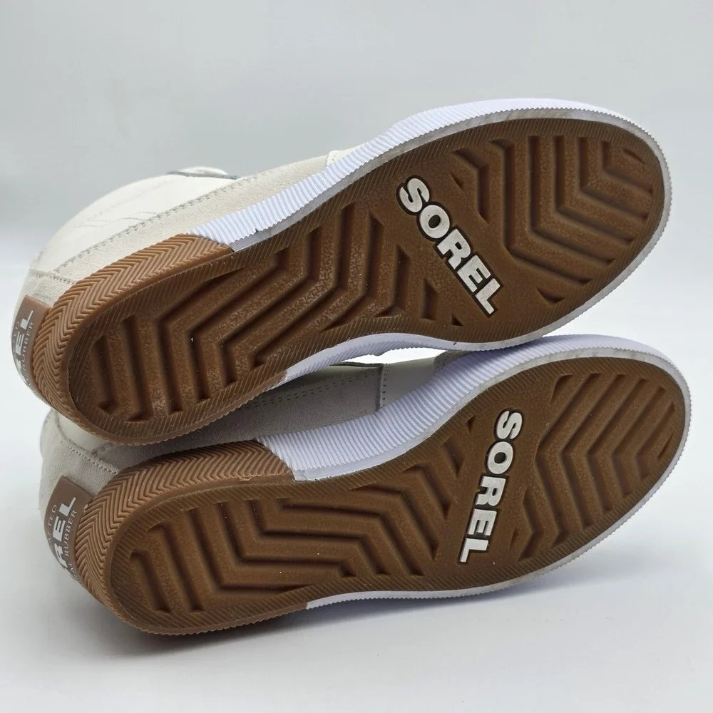 Sorel‎ Women's 7.5 Boots Hidden Wedge White Sea Salt Gum Out N About Waterproof